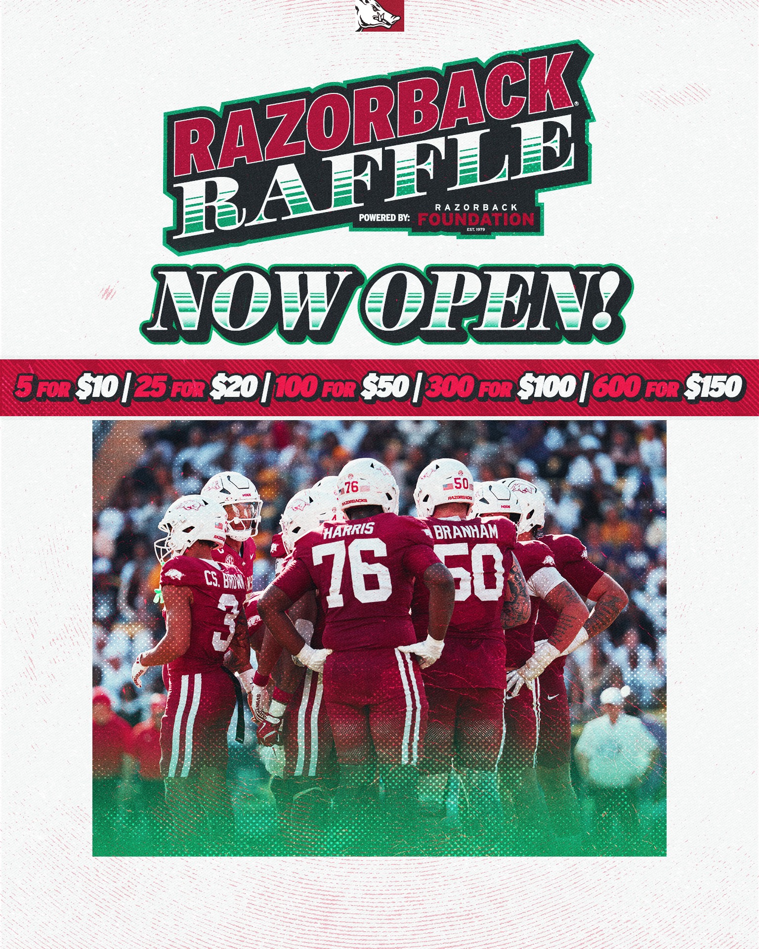 🚨 Final Raffle of the 2025 FB season... - Arkansas Razorbacks | Facebook