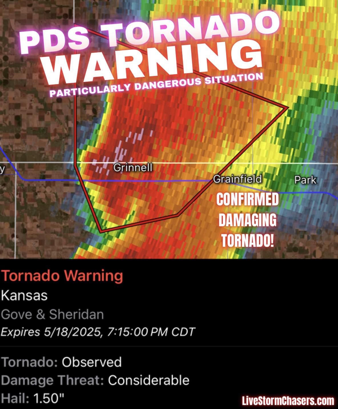 🚨 BREAKING: A PARTICULARLY DANGEROUS... - Live Storm Chasers | Facebook