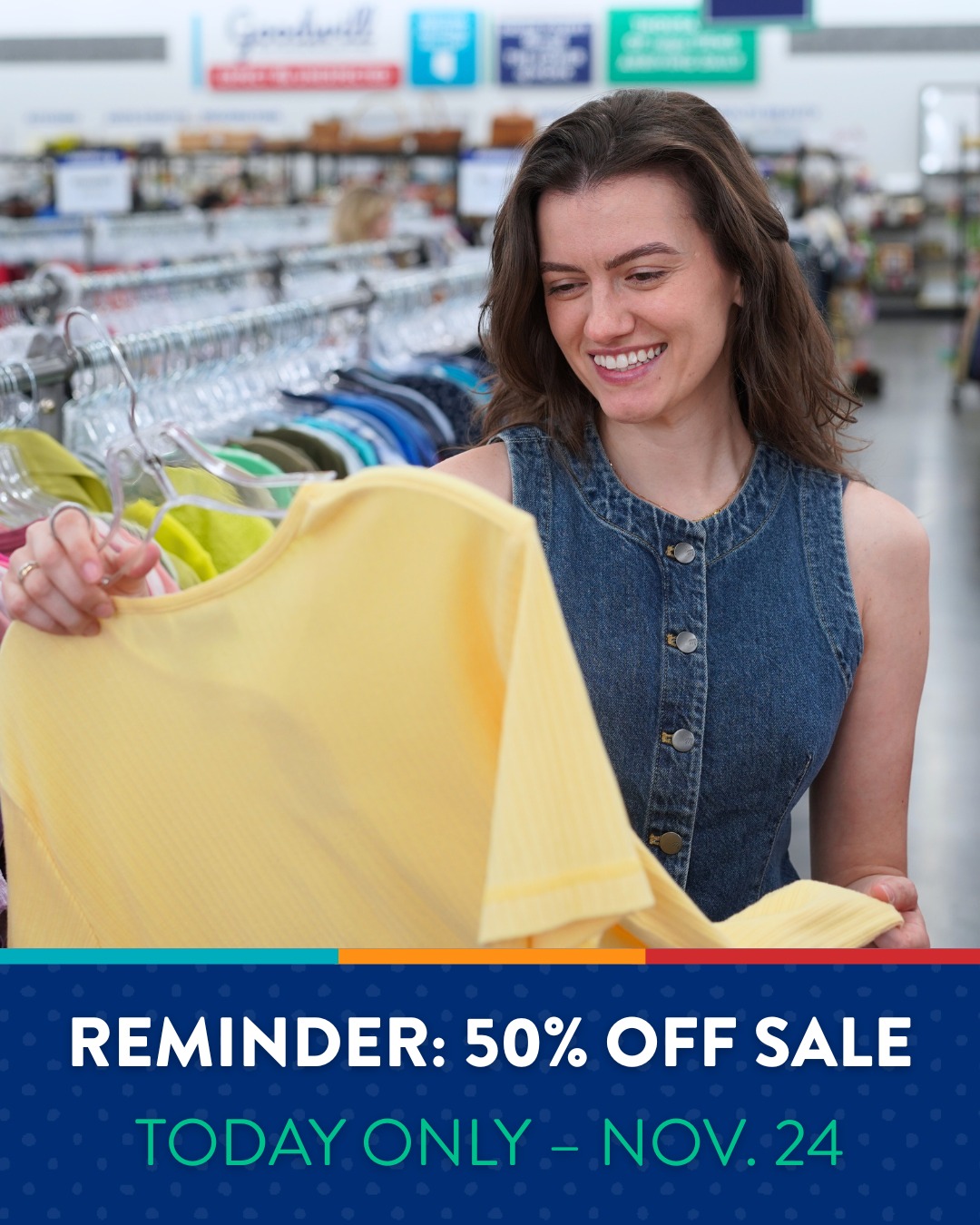Goodwill - 🛍️ Get 50% off all donated items storewide during Goodwill’s ...