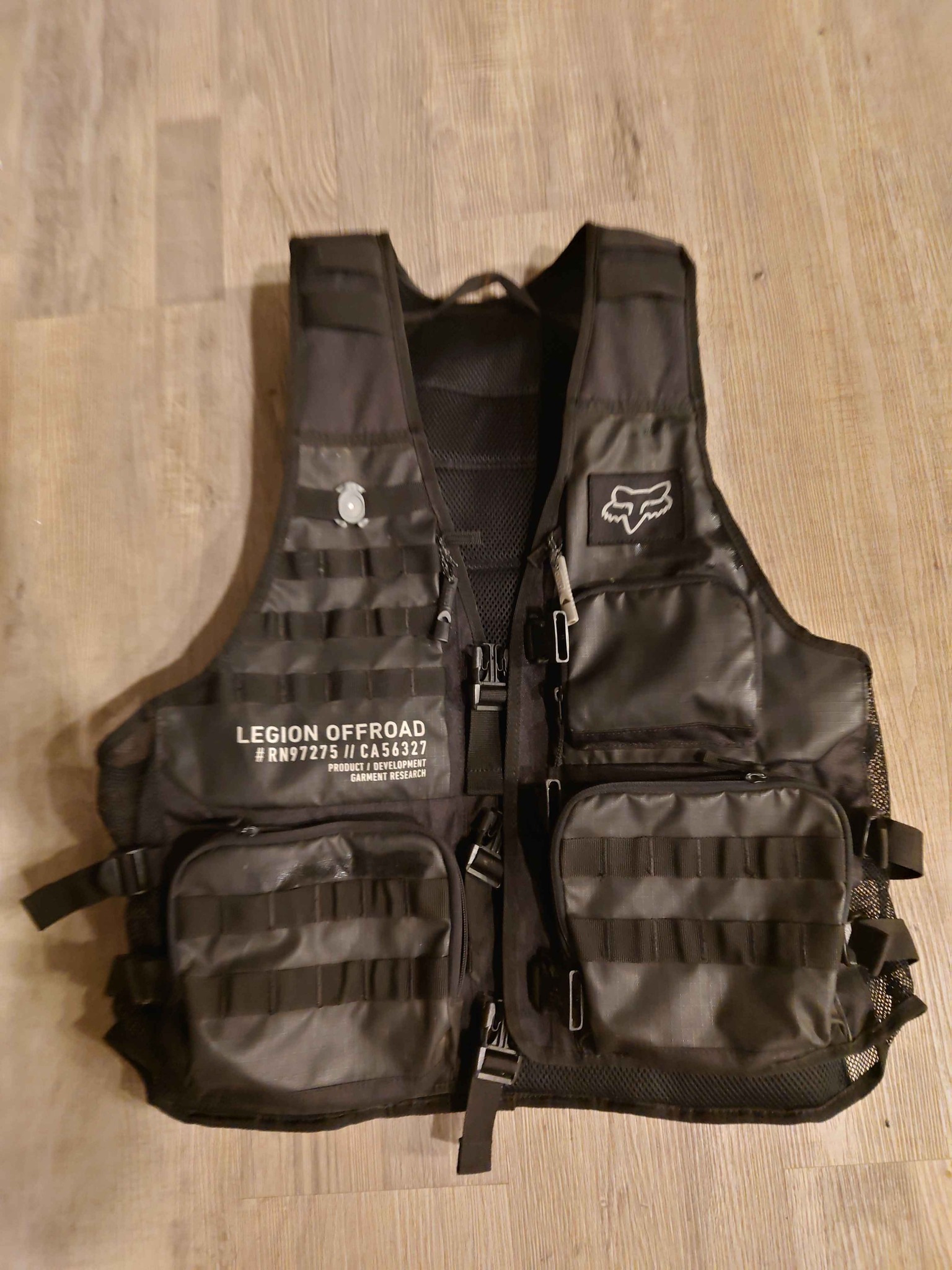 Durable Fox Legion Offroad vest. Lots of pockets for your stuff