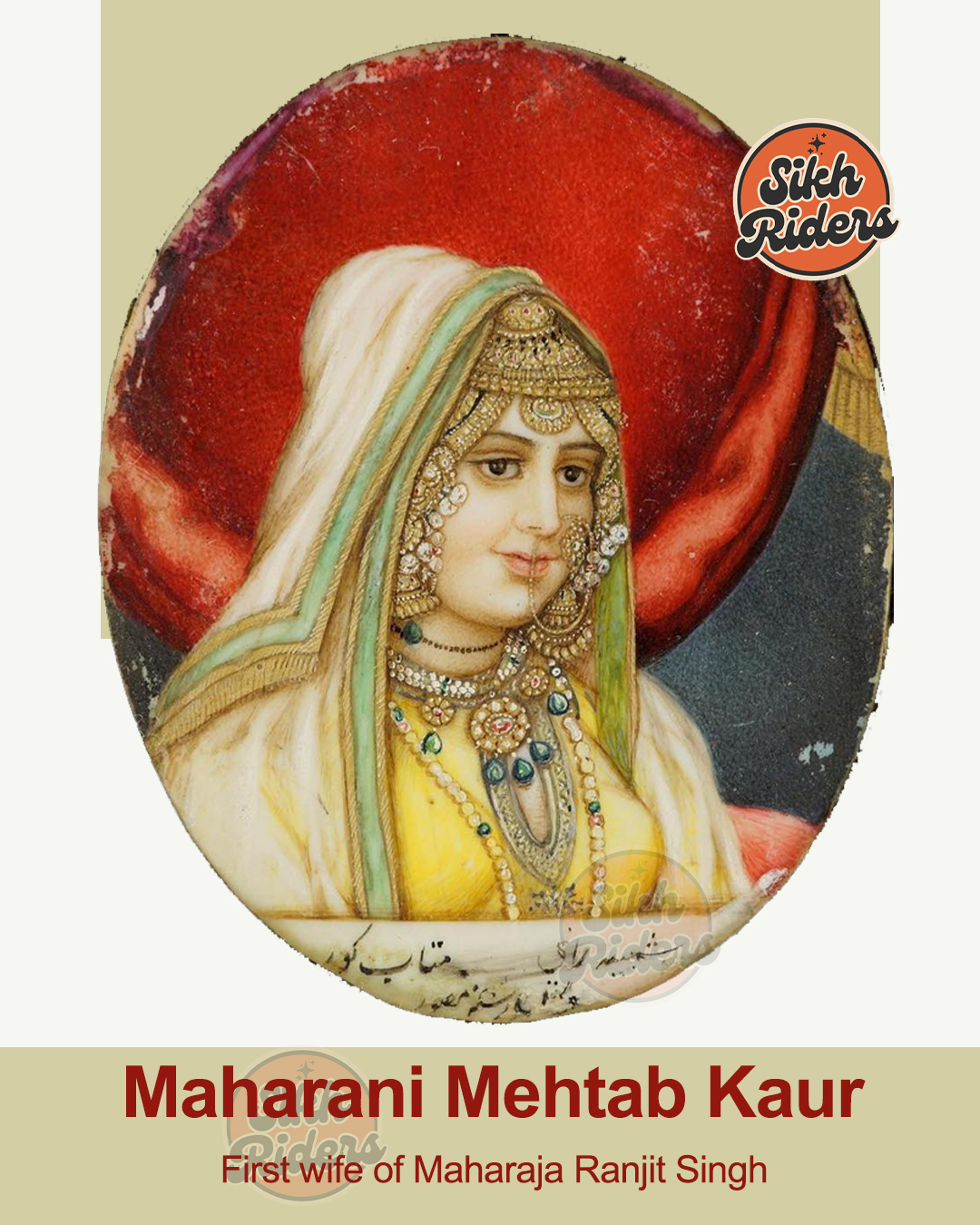 Sikh - Maharani Mehtab Kaur (1782–1813) was the first wife of Maharaja ...