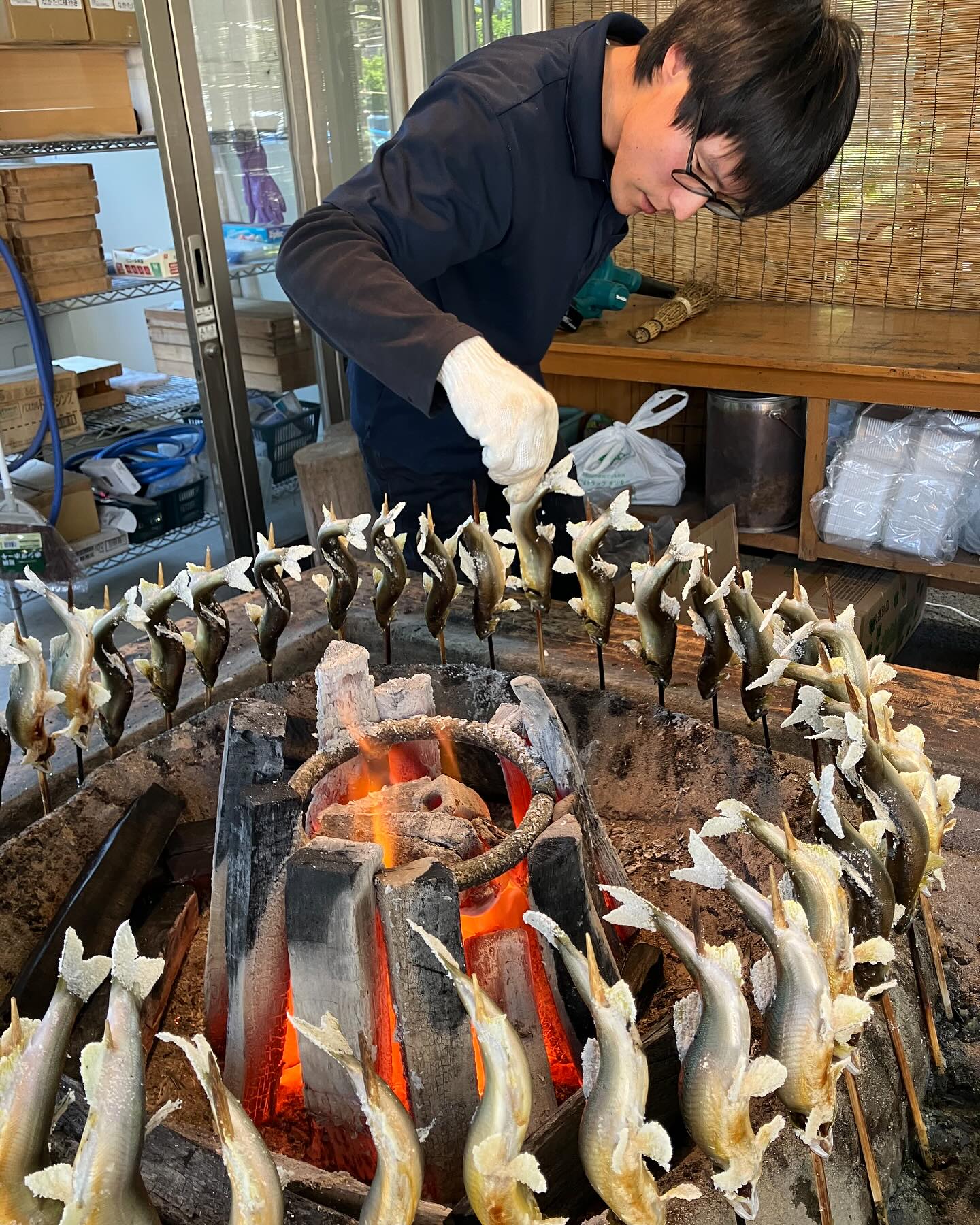 道 の 駅 鮎 の 塩焼き