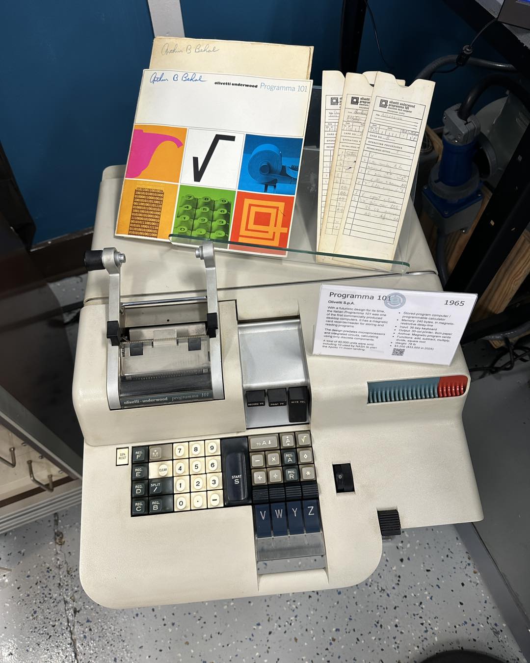 Vintage - Our newest donation! Olivetti Programma 101 launched in 1965 ...