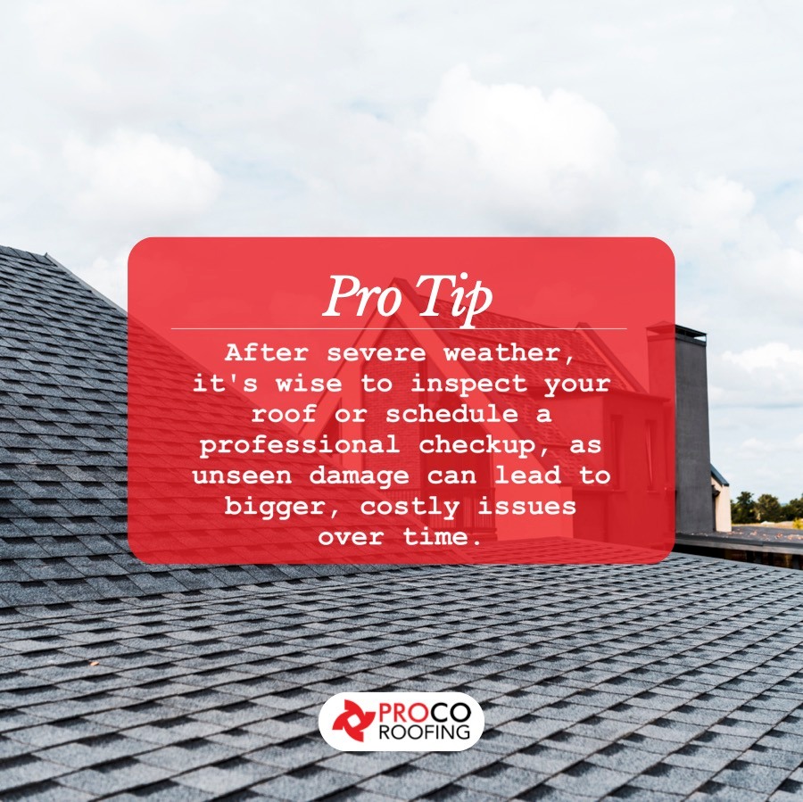 PROCO - 🌩️ Pro Tip: After a storm, unseen roof damage can lead to ...