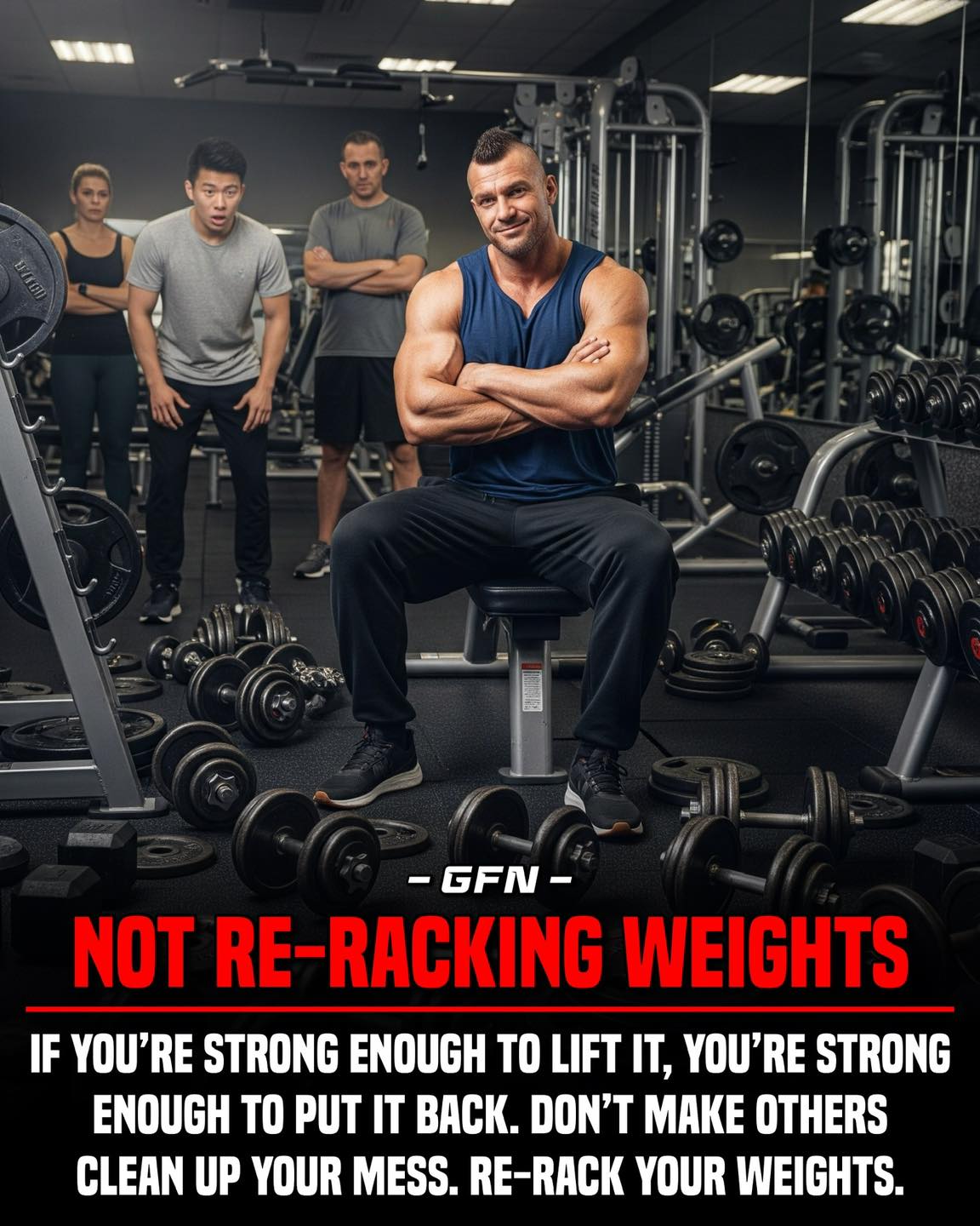 Gym - Gym Etiquette 101: RE-RACK YOUR WEIGHTS! | Facebook