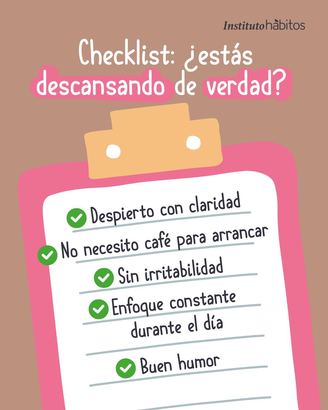 HÁBITOS - ¿Te reconoces en este checklist al despertar?... | Facebook