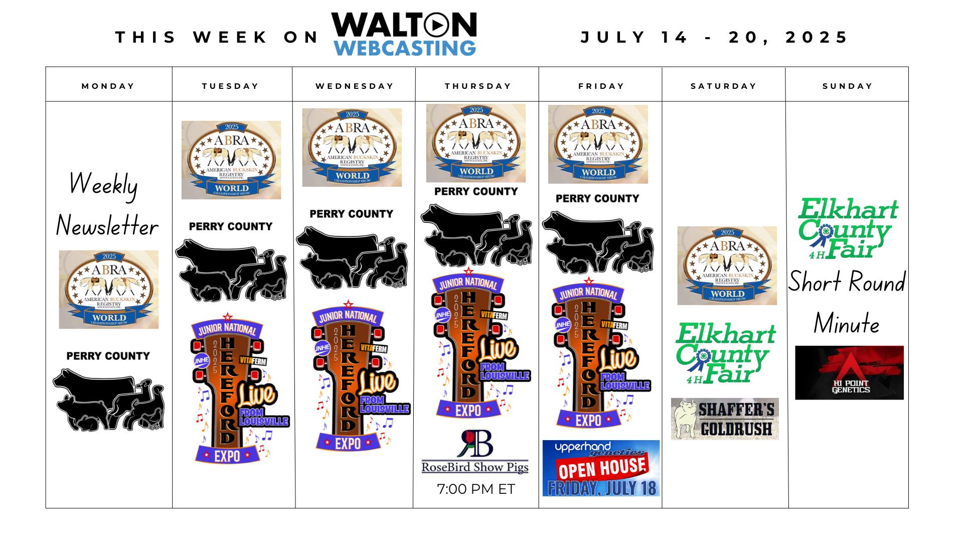 This Week on Walton Webcasting! View... - Walton Webcasting | Facebook