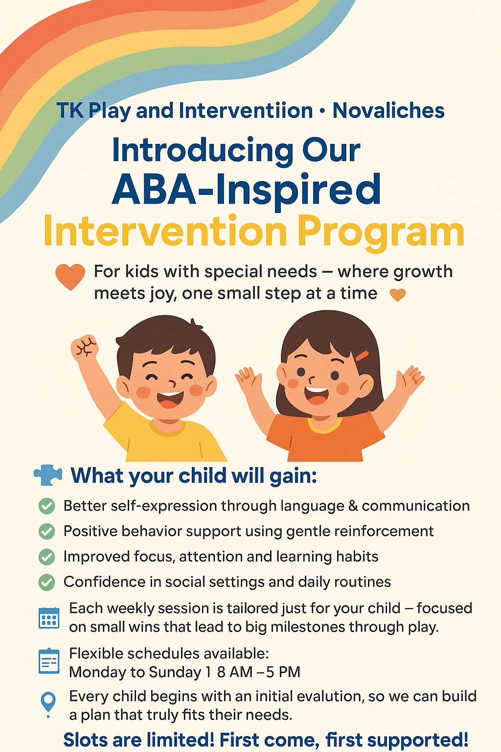 TK - 🌈 Introducing Our ABA Intervention Program 🌟 For kids with special ...