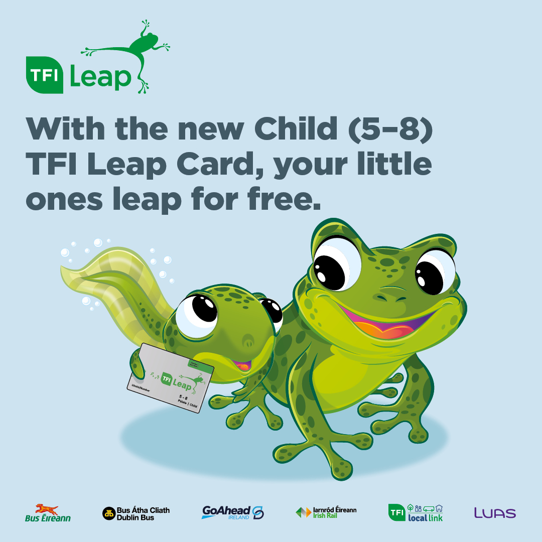 TFI - A Child (5–8) TFI Leap Card allows children aged 5 to 8 years old ...