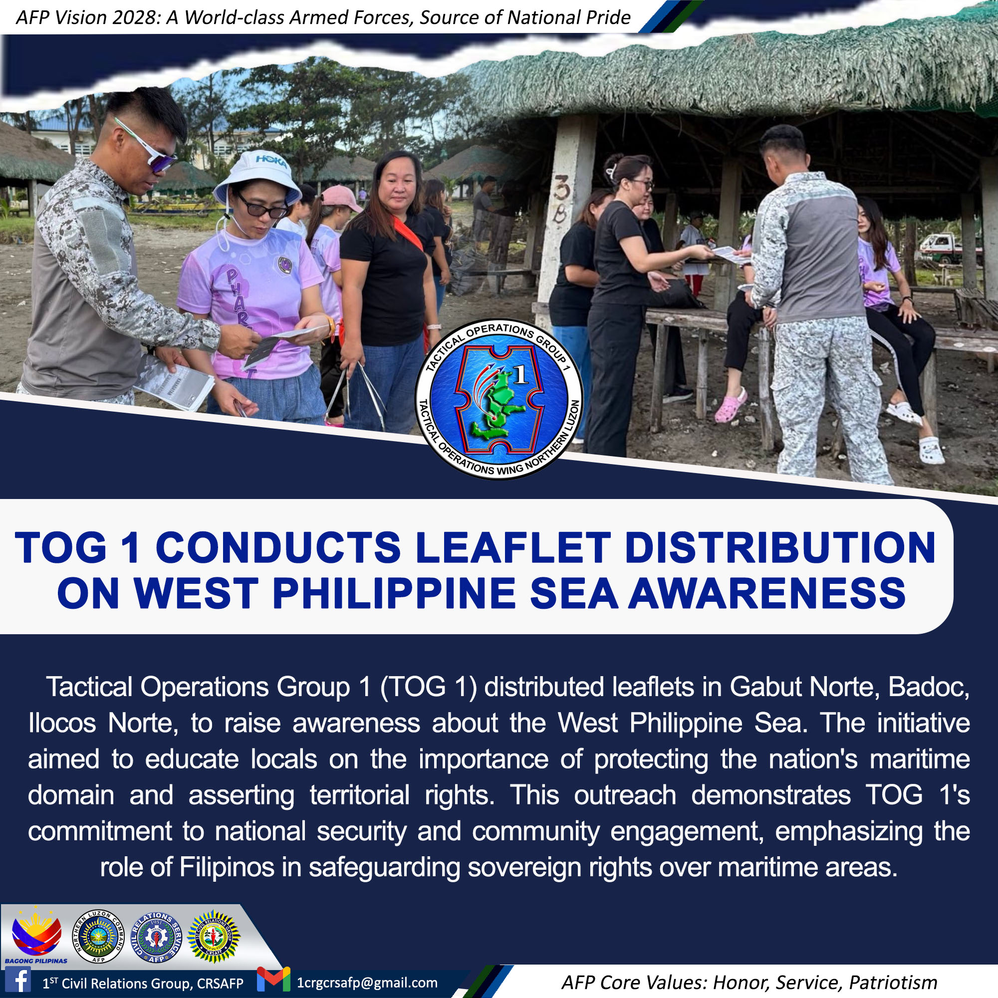 LOOK|| TOG 1... - 1st Civil Relations Group, CRS AFP | Facebook