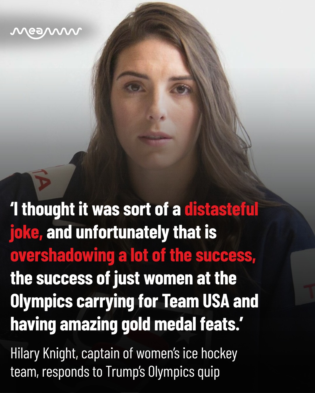 MEAWW - Hilary Knight, captain of the U.S. women’s ice... | Facebook