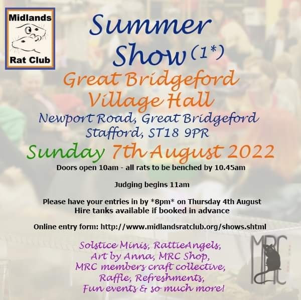 Come and join us for the next MRC... - Midlands Rat Club | Facebook