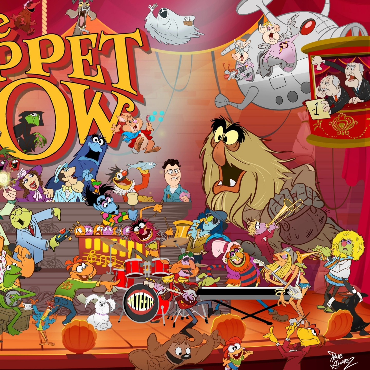 Muppets character Lips featured by Dave Alvarez