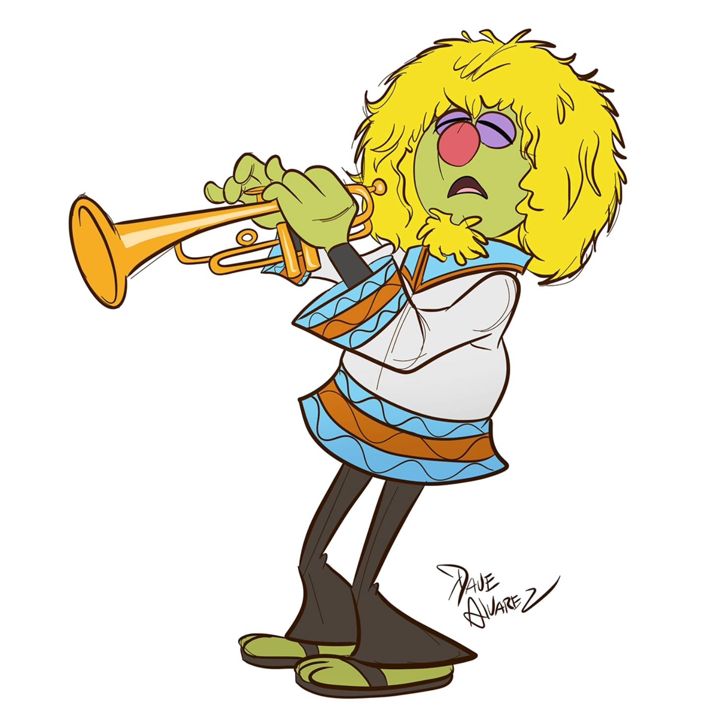 Muppets character Lips featured by Dave Alvarez