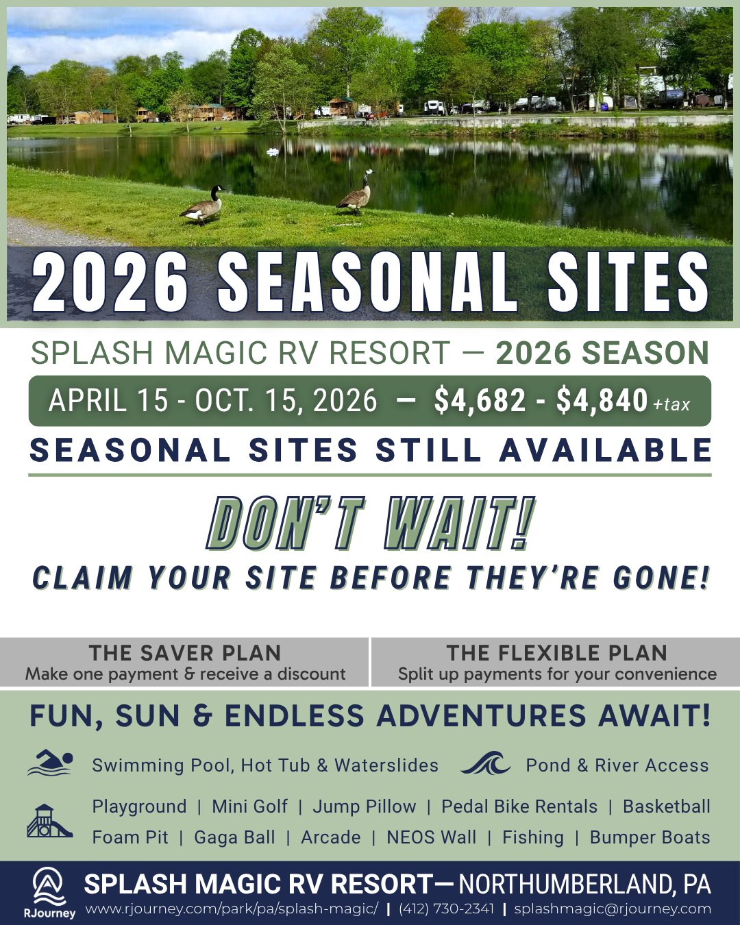 Splash Magic RV Resort | Northumberland PA