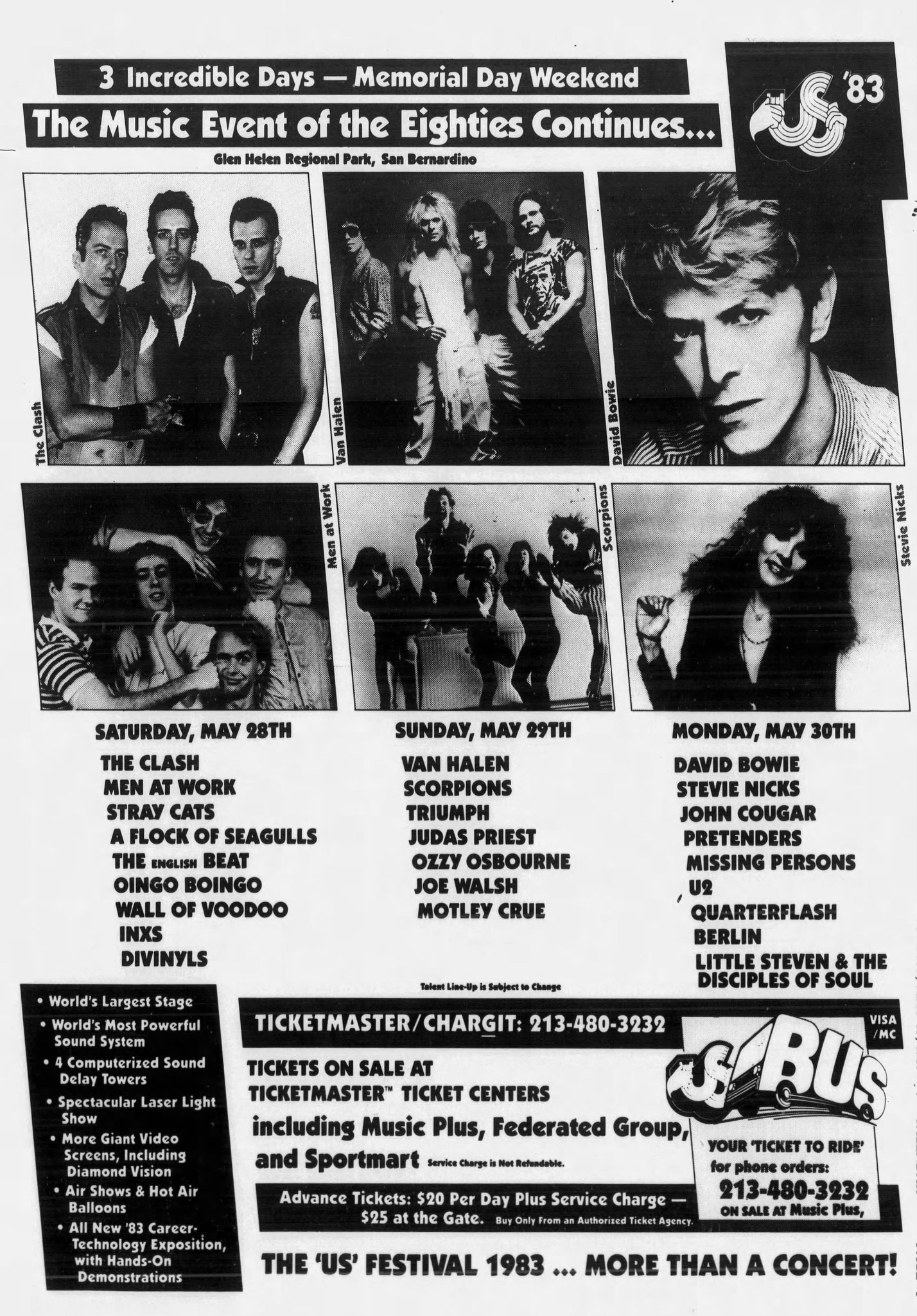 US Festival Heavy Metal Day 1983 lineup and experience