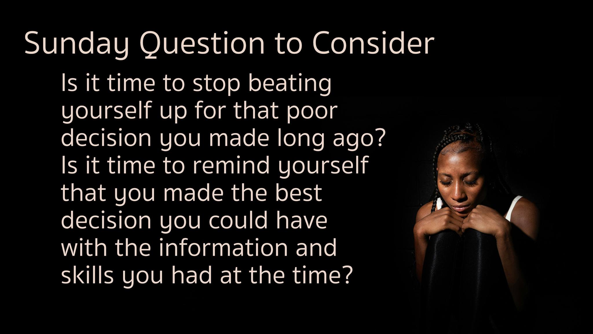 First - Our “Sunday Questions” invite you into a space of deep ...