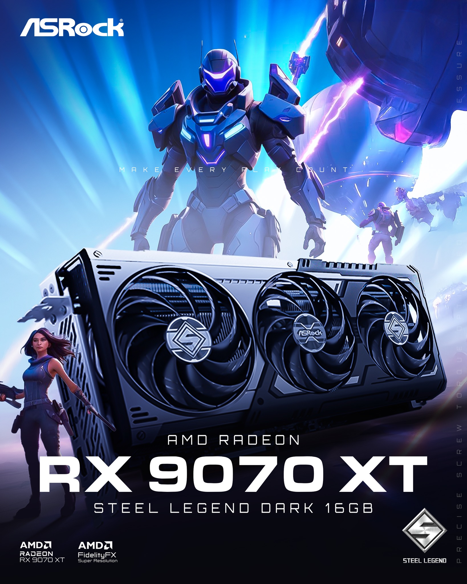 ASRock - 🎮 LEVEL UP YOUR GAMING EXPERIENCE | ASRock RX 9070 XT Steel ...