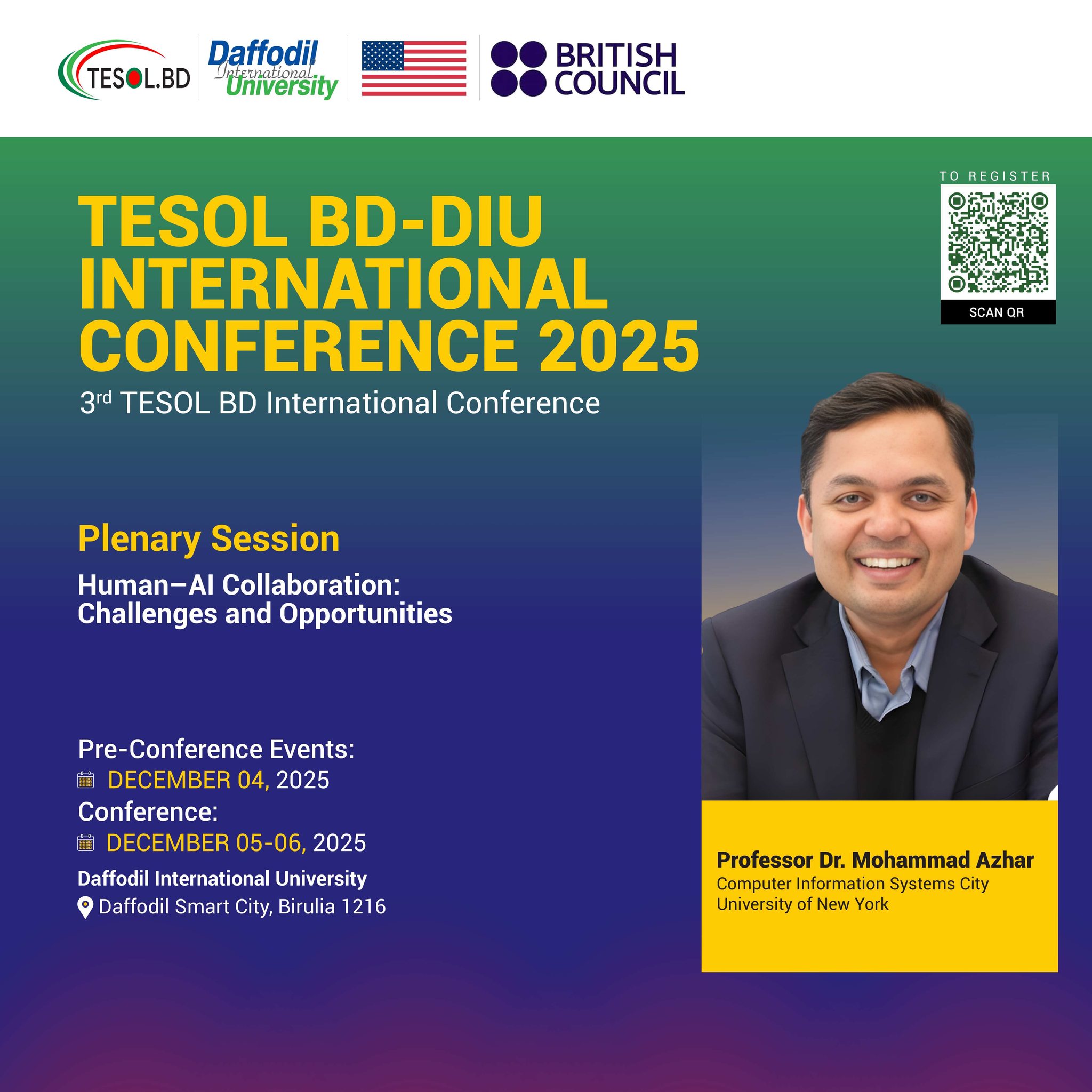 TESOL - Meet our Speaker in the TESOL BD-DIU International Conference ...