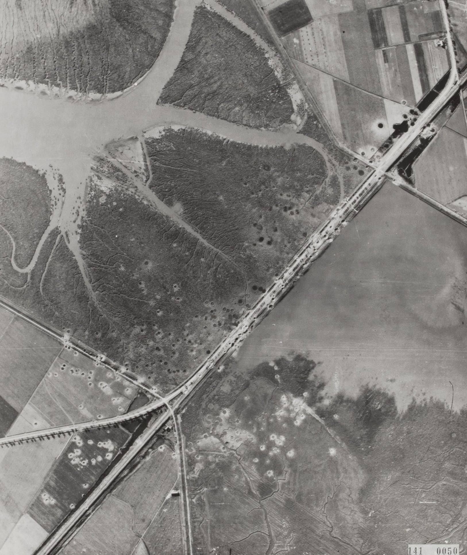 Joël - An aerial photo of the Sloedam taken on October 14, 1944. The ...