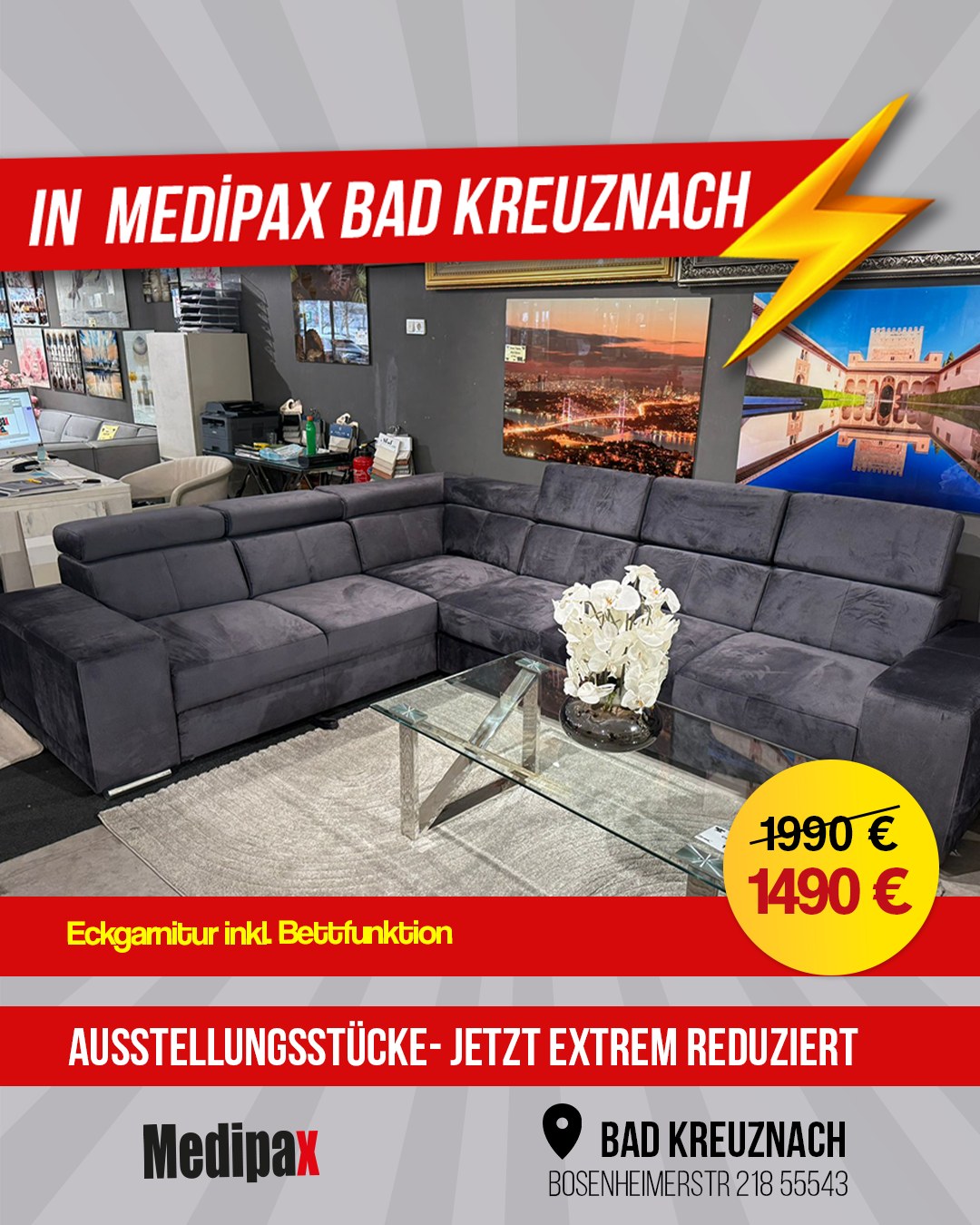 🎉IN MEDİPAX BAD KREUZNACH 📍Adresse: Bosenheimer Str. 218 D-55543 Bad Kreuznach E-Mail: Badkreuznach@medipax.de Telefonnummer: +49 15208831119 Öffnungszeit