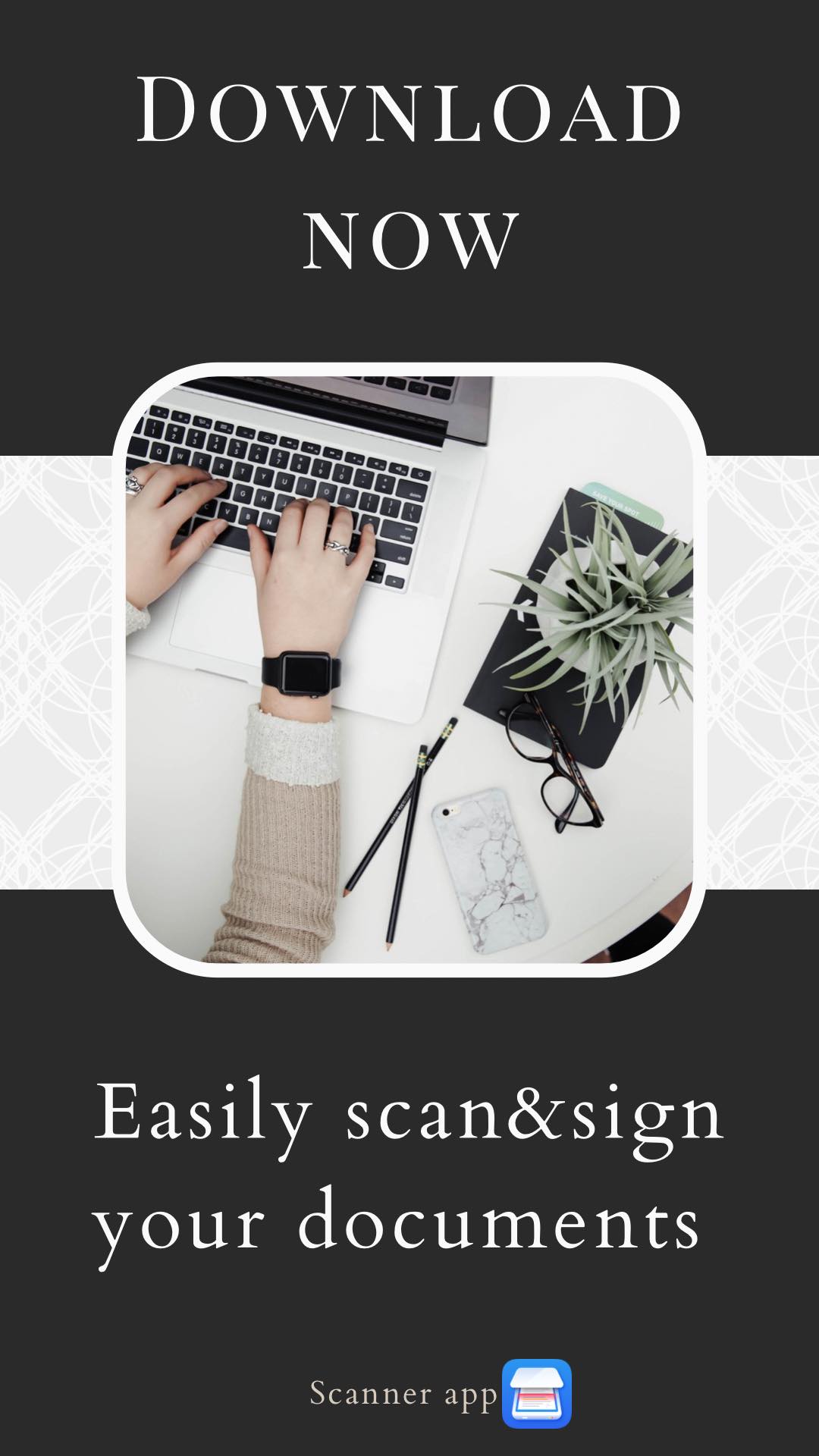 Scanner : Scan and sign pdf
