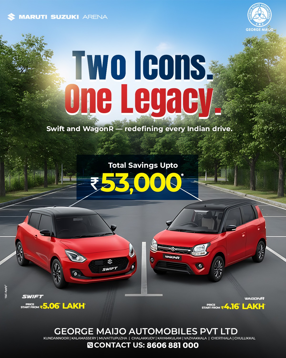 George - 🚗 Two Icons. One Legacy. The Maruti Suzuki Swift and WagonR ...