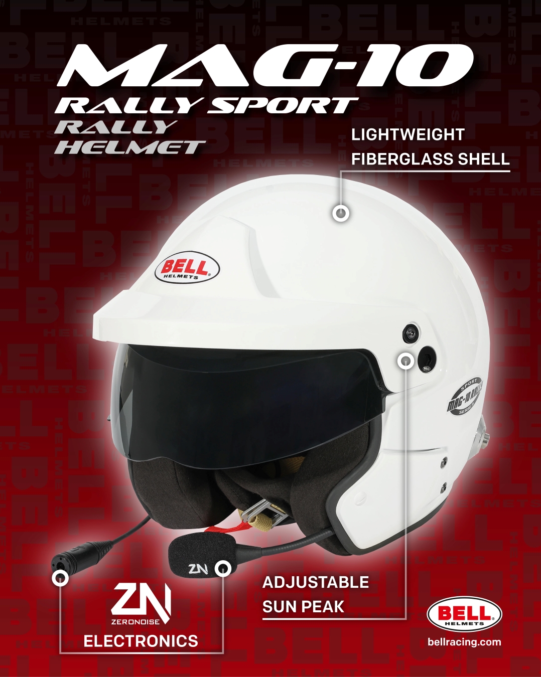Bell - The MAG-10 Rally Sport is an open-face helmet that delivers high ...