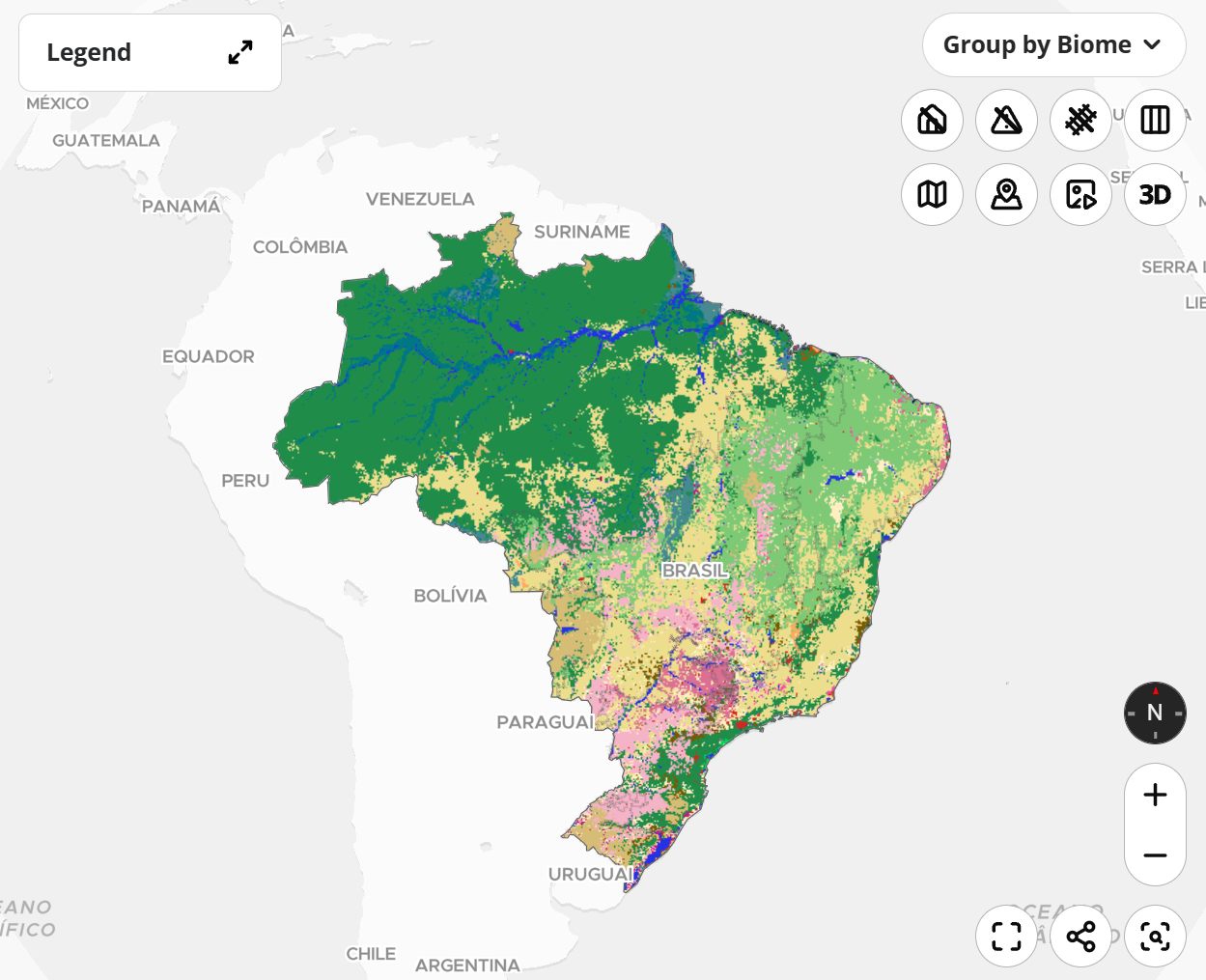 Biodiversity - https://plataforma.brasil.mapbiomas.org/coverage ...