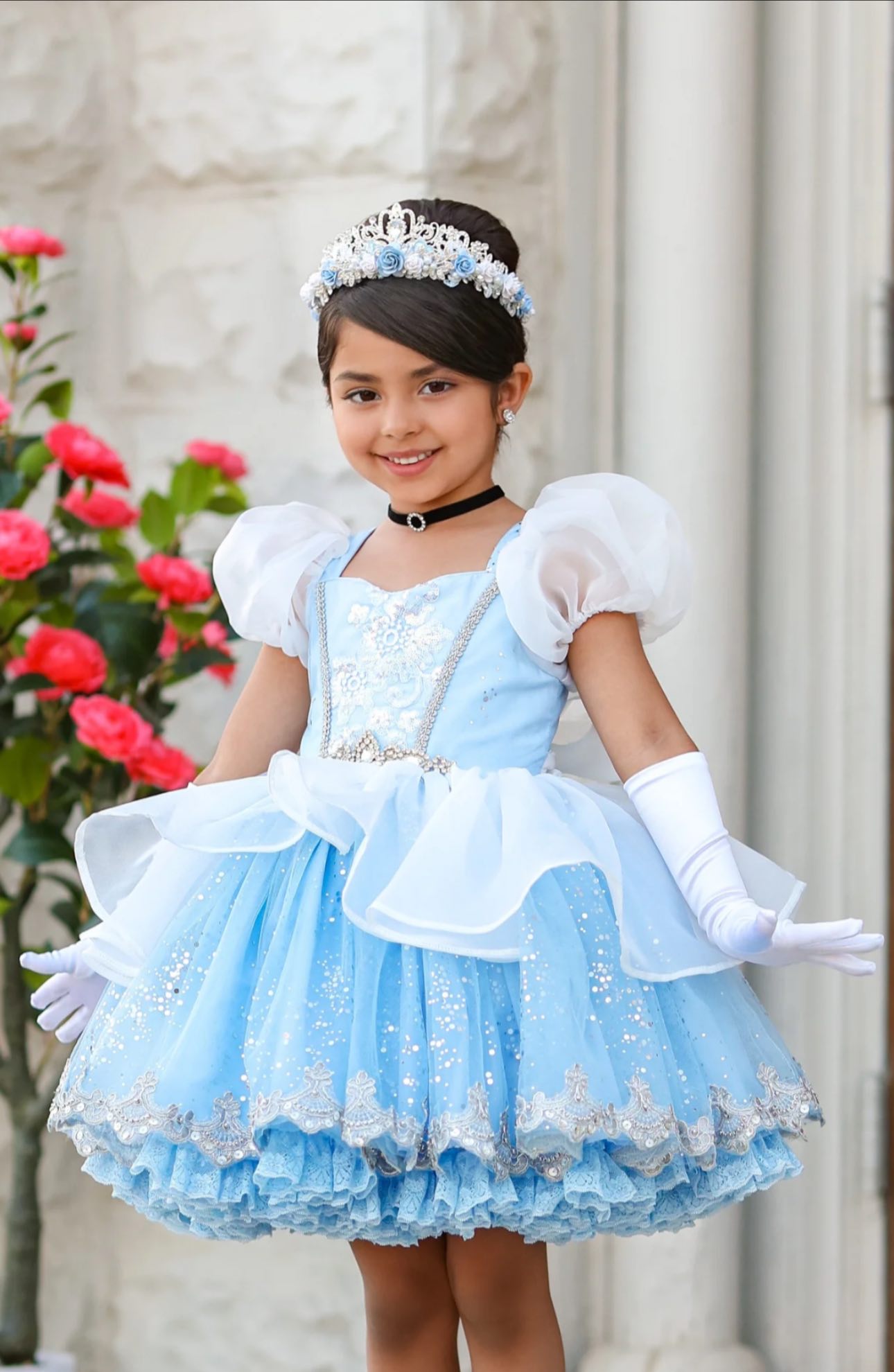 cute hoco dresses short Sky Blue Homecoming Applique Cheap Homecoming Dress ARD1329 Select size:M front split dress soft tulle fabric Vivienne Westwood | Sunday