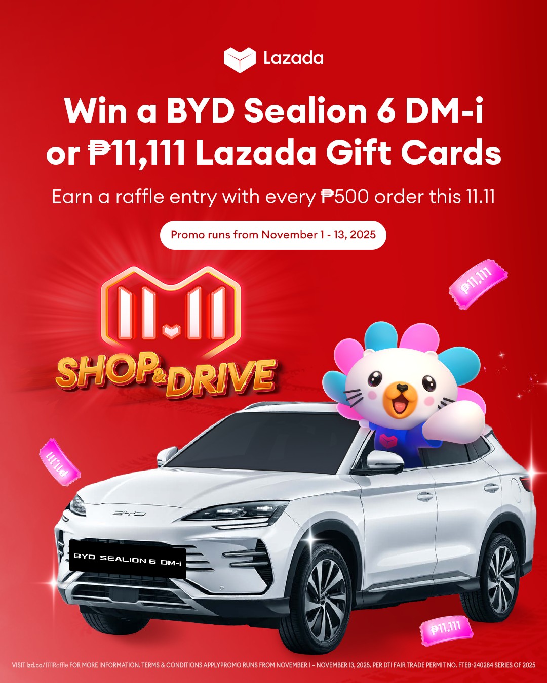 Lazada - RAFFLE ALERT! 🚨Get a chance to win a BYD Sealion... | Facebook