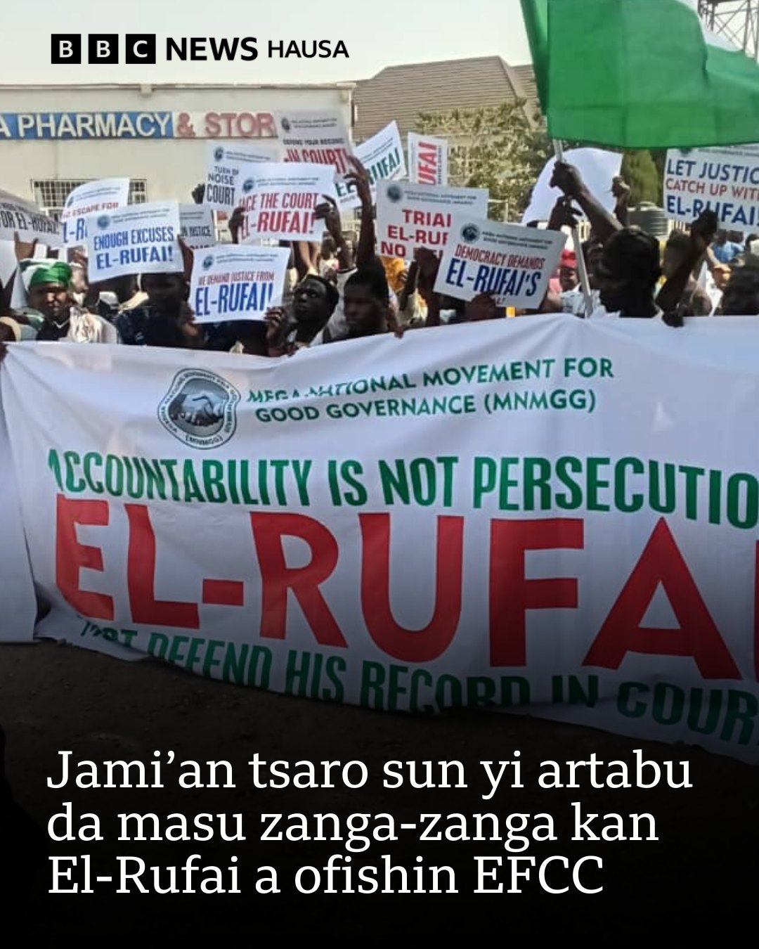 BBC - An samu hatsaniya a gaban ofishin EFCC da ke Abuja tsakanin ...