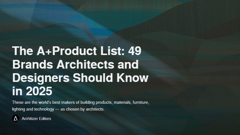 Nemetschek - Architizer published its A+ product list and our brand ...