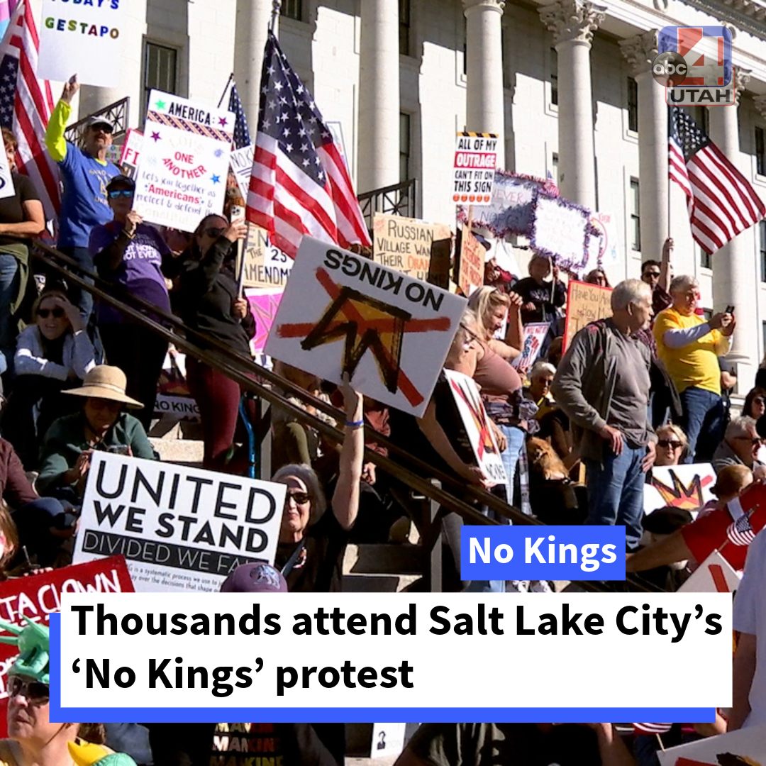 ABC4 Utah - The “No Kings” protest brought thousands... | Facebook