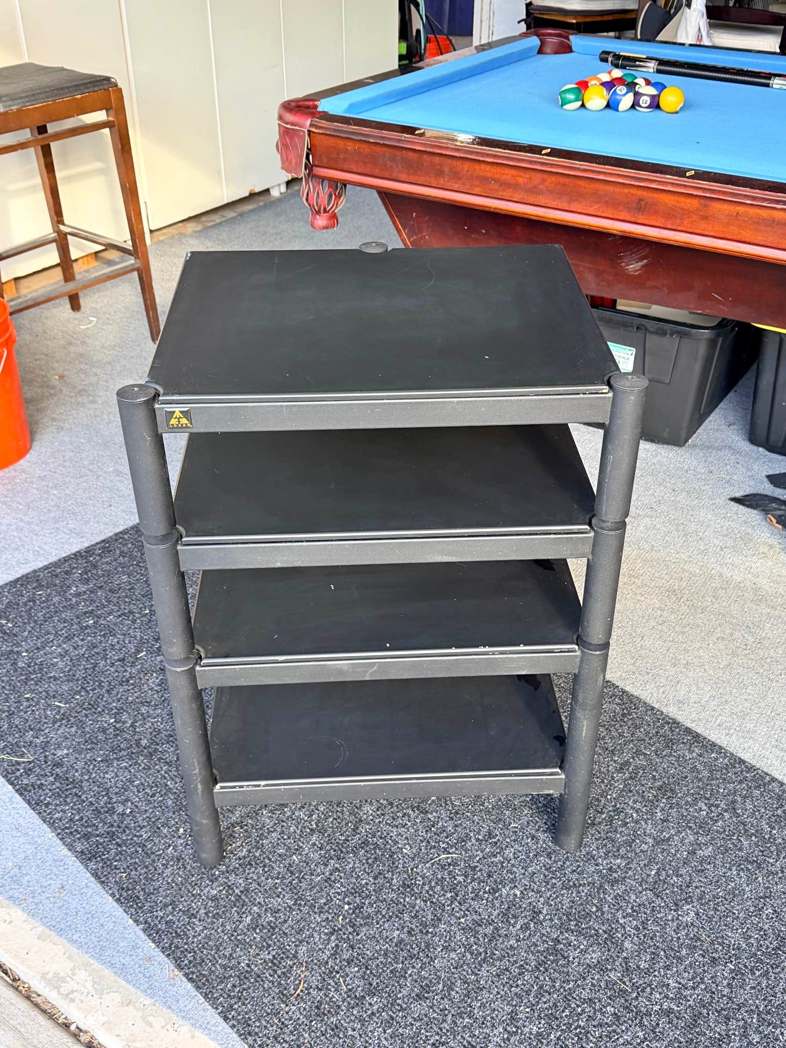 Lovan Modular AV 4‑Tier Audio Rack – Black Wood Shelves - Barbecues ...