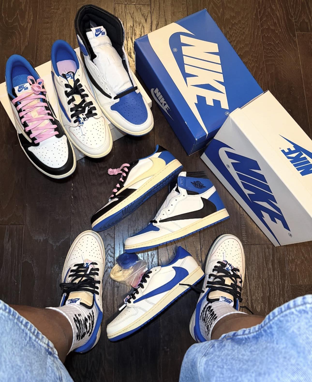 Travis Scott x Fragment x Air Jordan 1 lineup in its entirety ??
