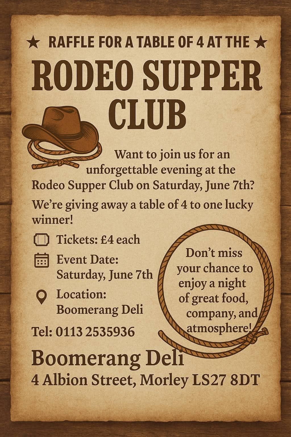 Boomerang - 🐴🛞🤠🐴🛞🤠🐴🛞🤠🐴🛞🤠🐴 RODEO SUPPER CLUB UPDATE All tables have ...