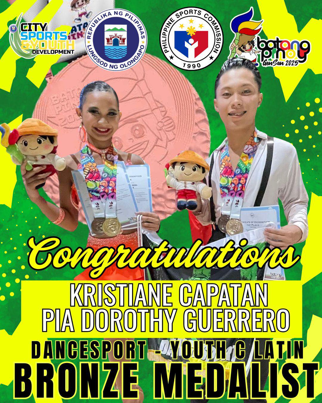 Olongapo - Congratulations Kristiane and Pia! Batang Pinoy Gensan 2025 ...