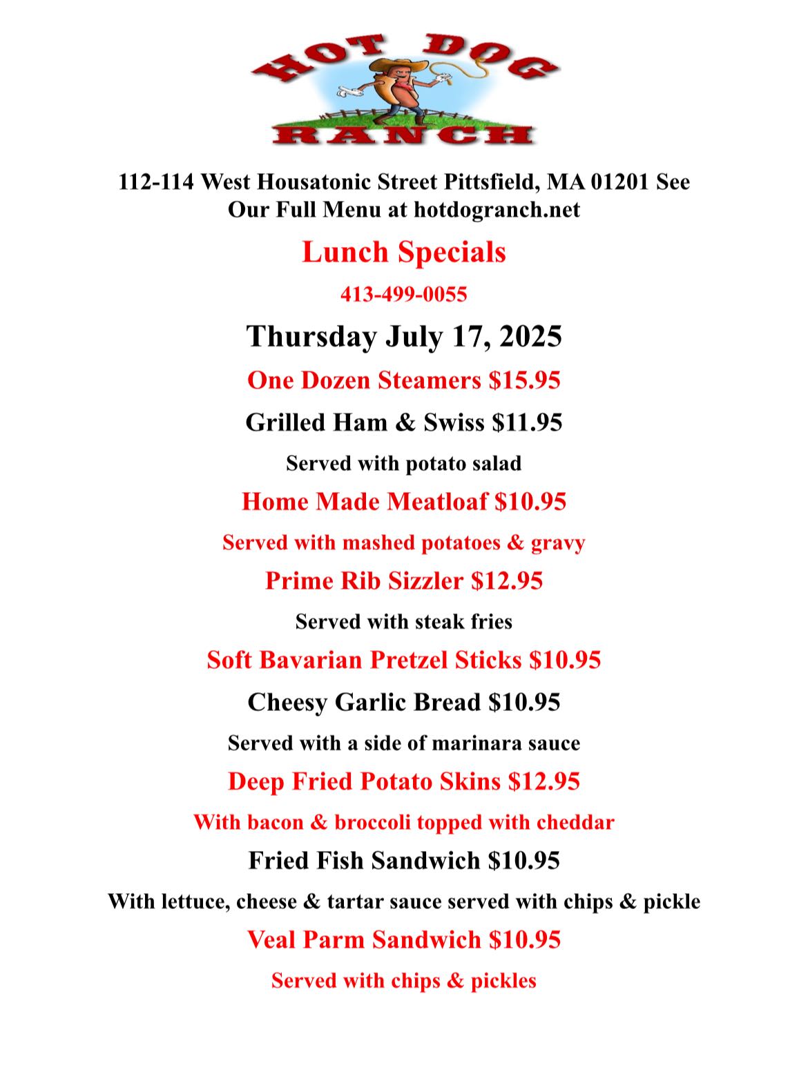 Hot Dog Ranch | Pittsfield MA