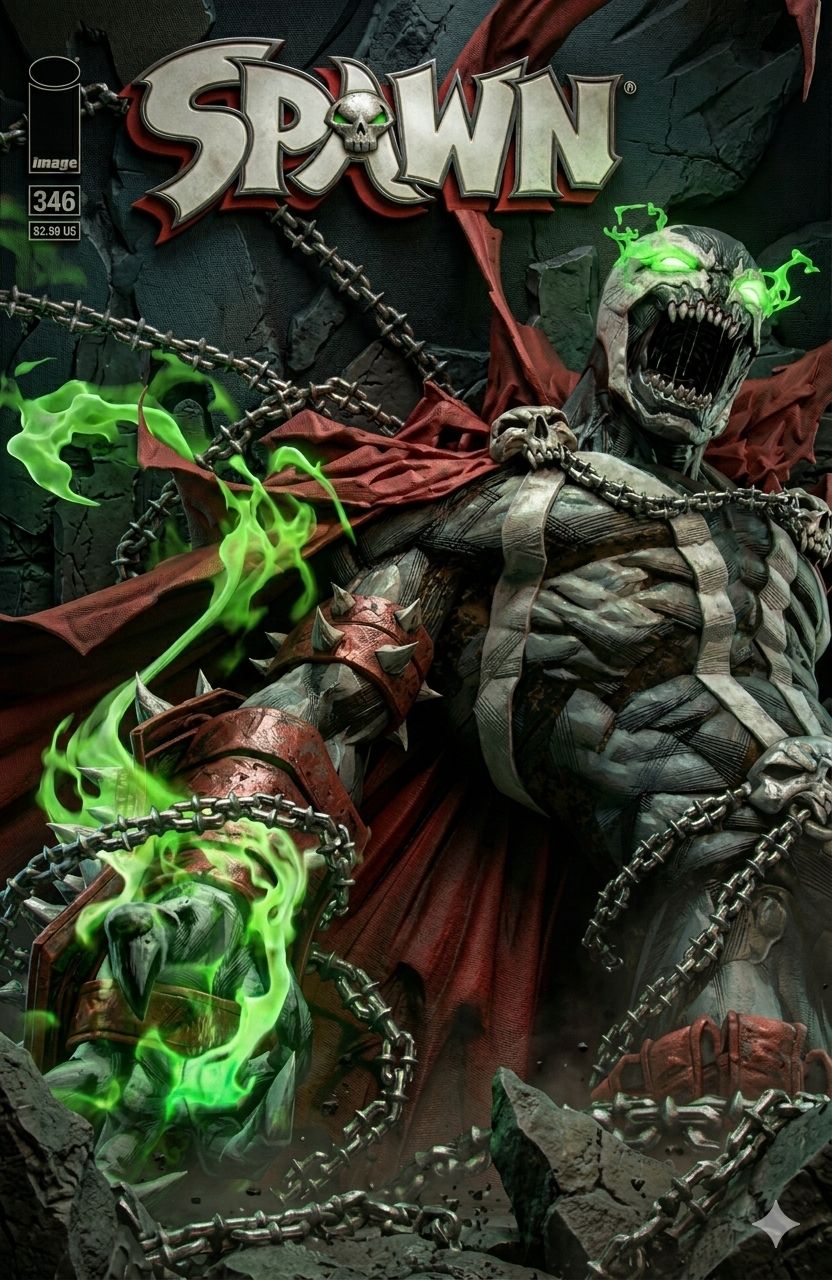 Spawn #346 B (Reimagined) Original cover artwork by Greg Capullo