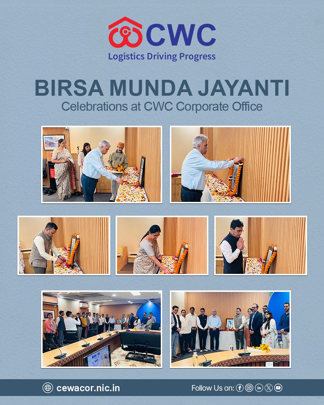Central - Celebration of Birsa Munda Jayanti at the CWC Corporate ...