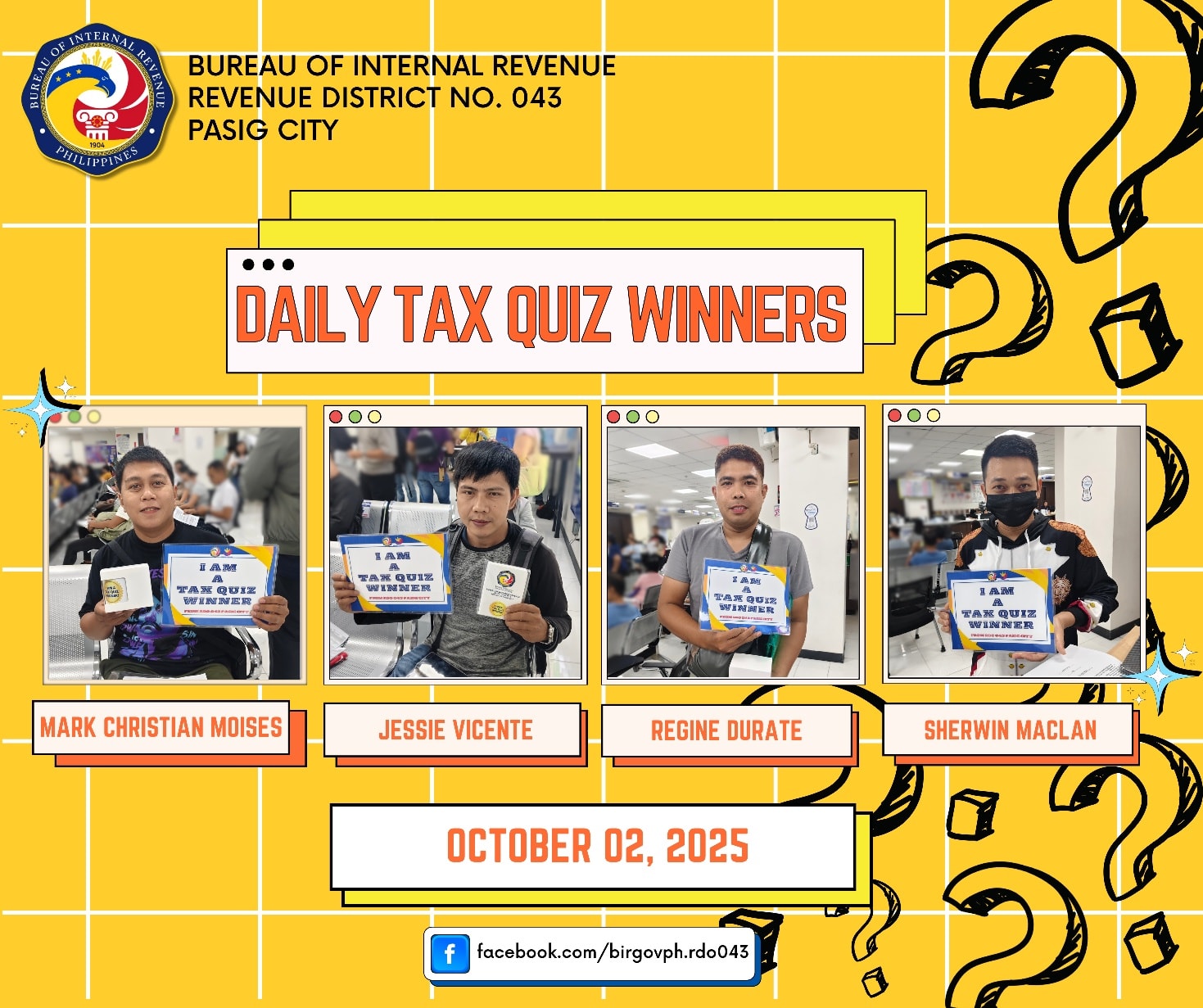 🎉... - BIR Revenue District Office 043 - Pasig City | Facebook
