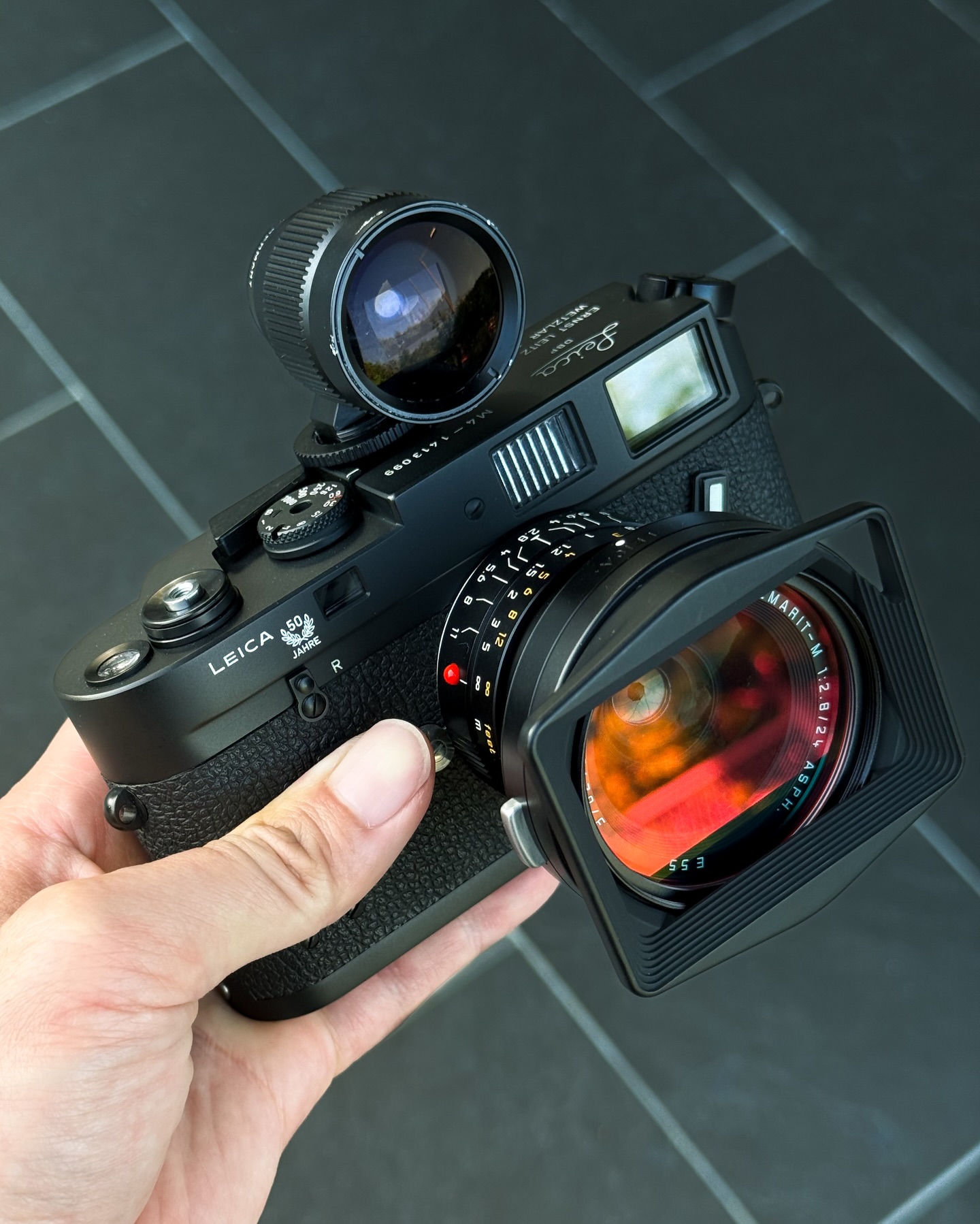 Leica M4-P 70th anniversary camera with Elmarit-M lens