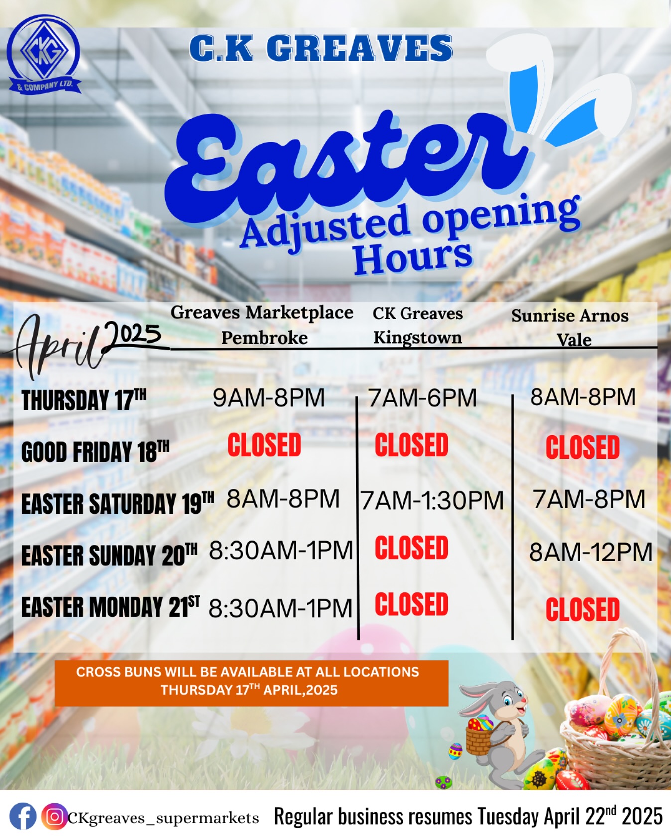 C.K. - 📣‼️ Updated Opening Hours ‼️📣 Please take note of the updated ...