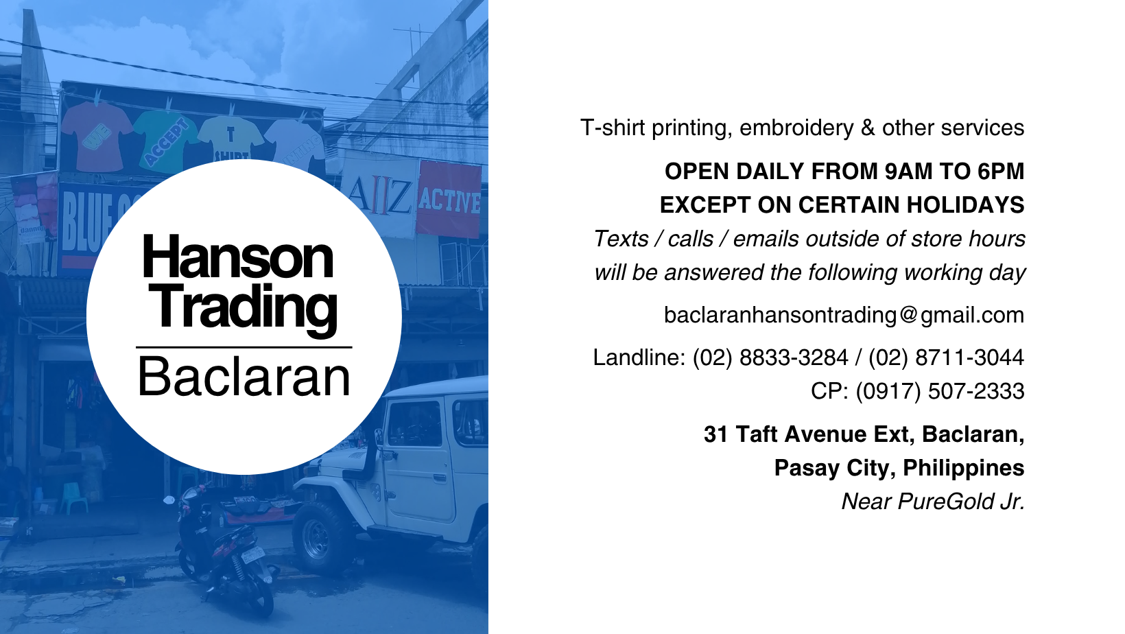 Hanson Trading Baclaran