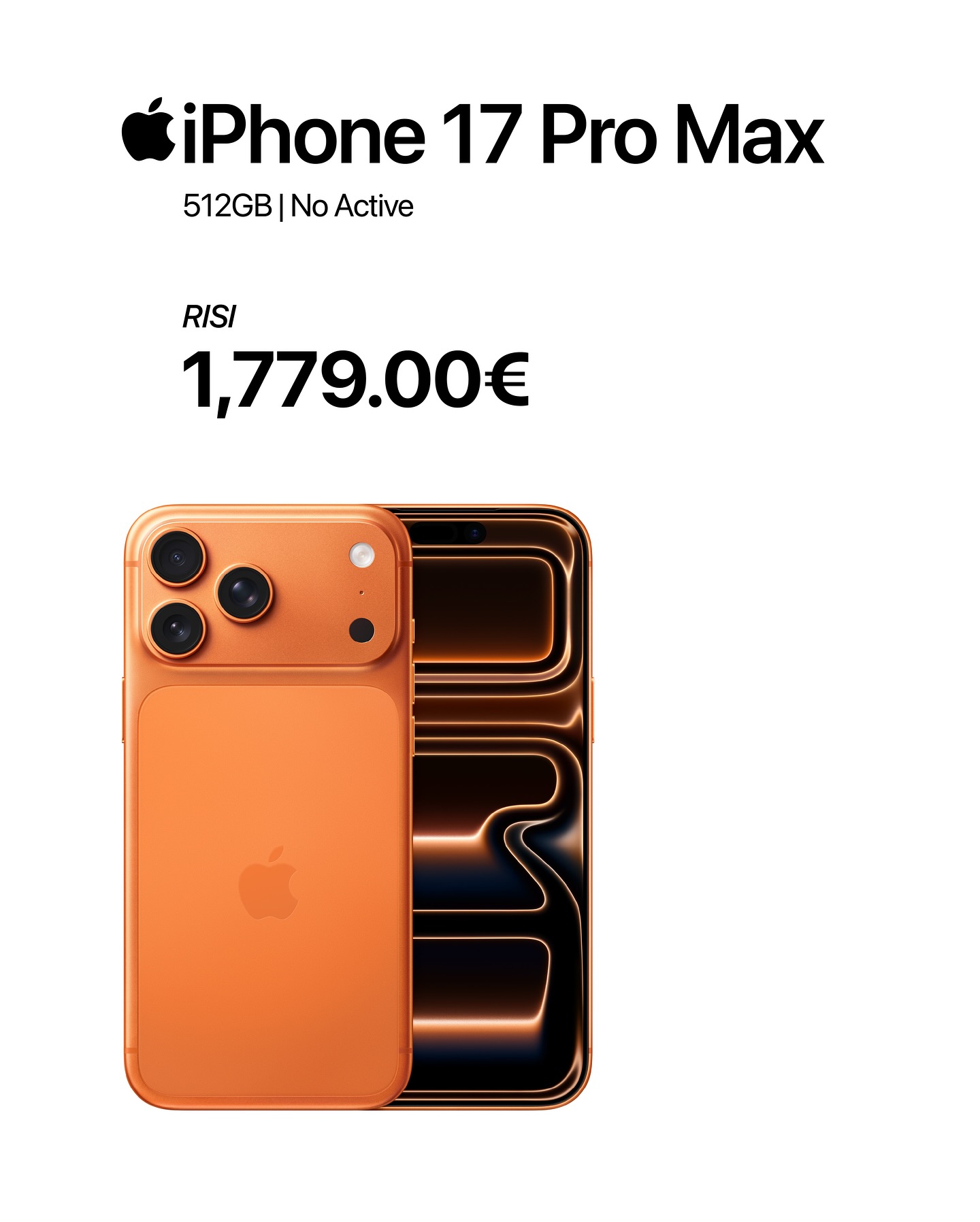 iPhone 17 Pro Max, 512GB, Cosmic Orange