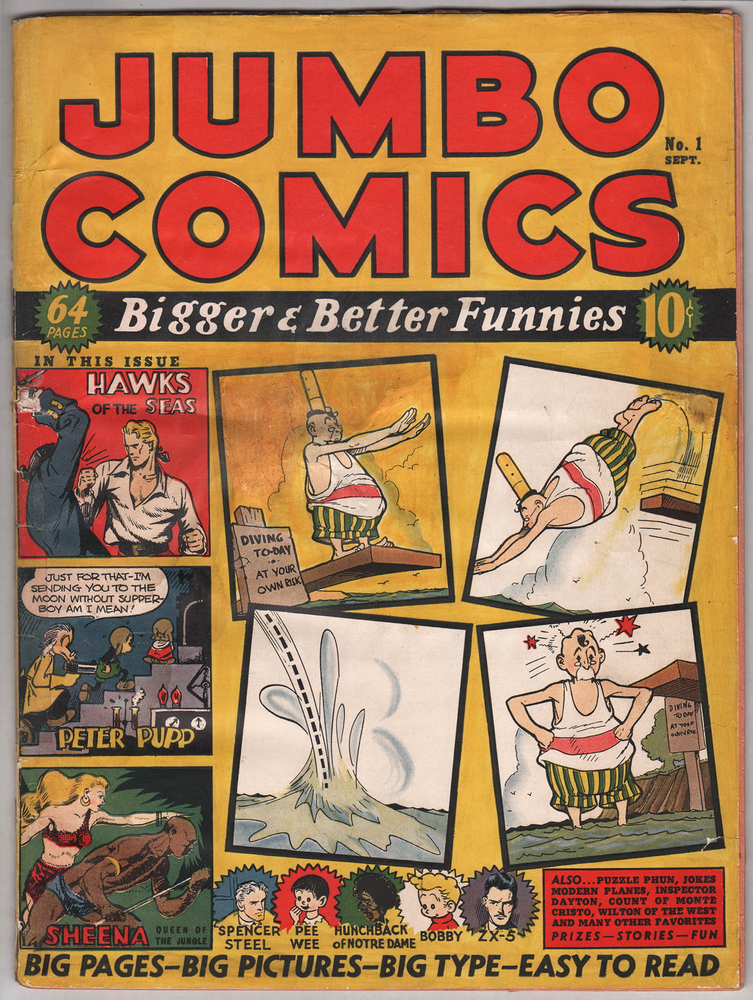 Classic Comic - JUMBO COMICS #1 (1938).This is the Very 1st