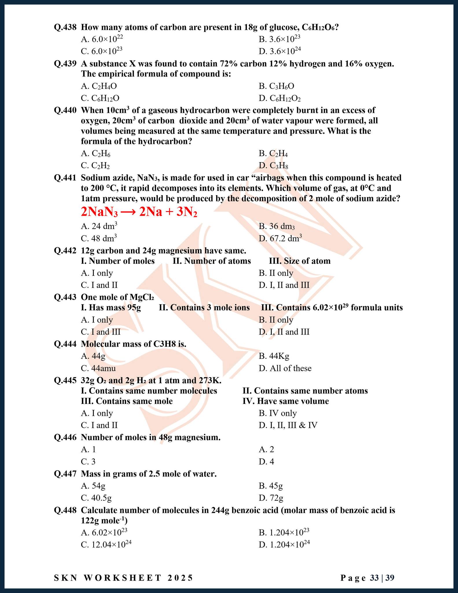 SKN - SKN CHEMISTRY WORKSHEET 2025 FUNDAMENTAL COCNEPTS OF... | Facebook