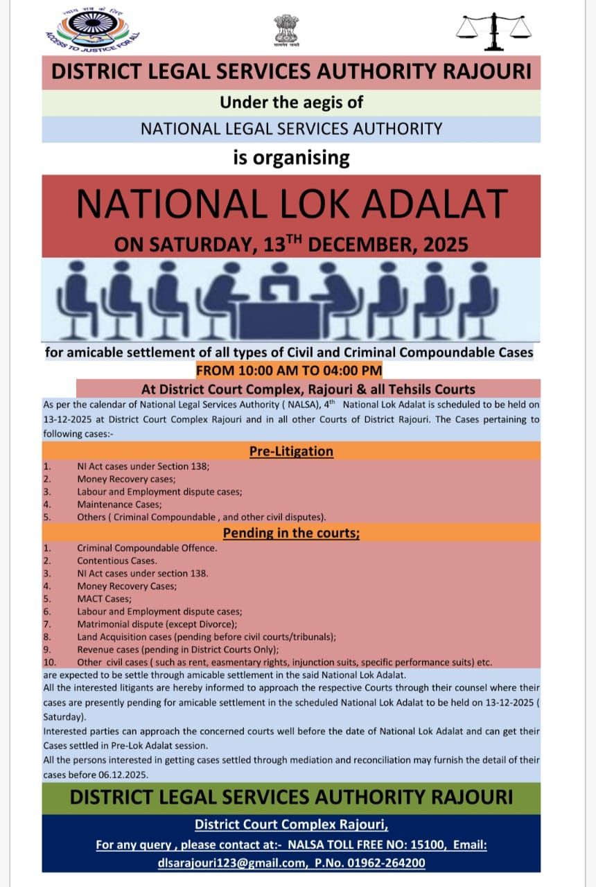 Rajouri - As per the calendar of National Legal Services Authority ...