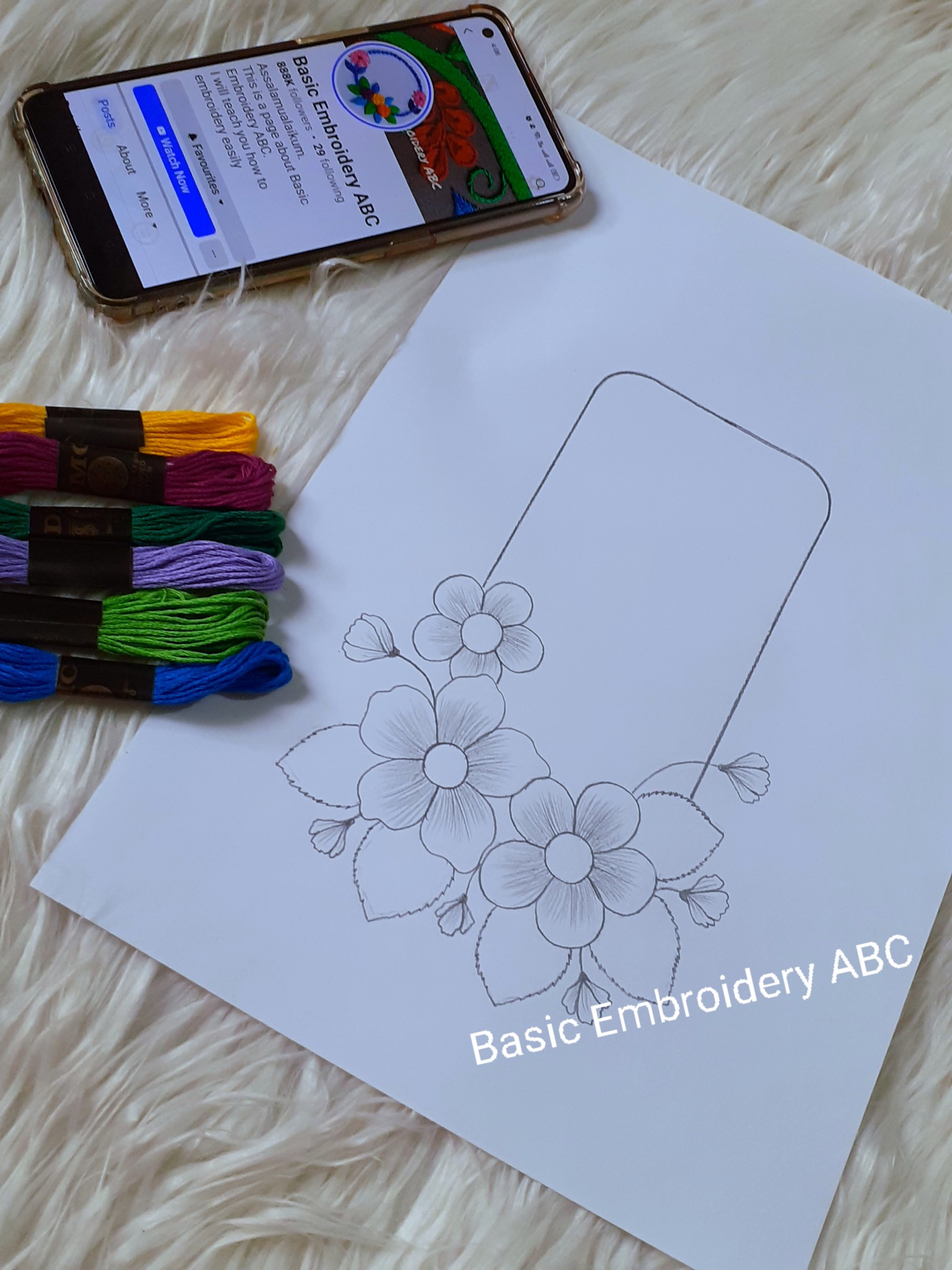 Basic Embroidery ABC - Table Runner design pattern for hand Embroidery ...